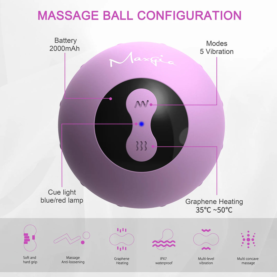 VOW Electric Massage Ball, Fascia Release, Electric Fascia Roller, Yoga Dumbbell Ball